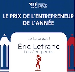Eric LEFRANC reçoit le prix de l'Entrepreneur au salon du Made in France